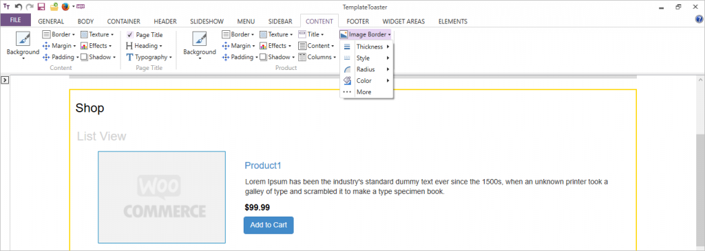 Content Tab for Magento - TemplateToaster Web Design Software